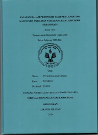 Pacaran dalam Perspektif Hukum Islam (Studi Kasus pada Angkatan Vastagana SMA Labschool Kebayoran)