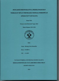 Pengaruh Meningkatnya Perselingkuhan terhadap Minat Pernikahan Remaja Perempuan Angkatan Vastagana