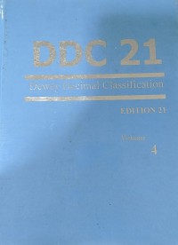 Image of DDC 21 Dewey Decimal Classification Edition 21 Vol. 4