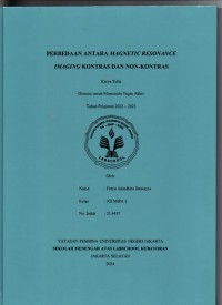 Perbedaan antara Magnetic Resonance Imaging Kontras dan No- Kontras