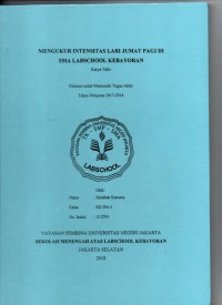 Mengukur Intensitas Lari Jumat Pagi Di SMA Labschool Kebayoran