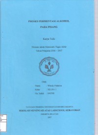 Proses Fermentasi Alkohol pada Pisang