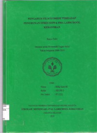 Pengaruh Film Komedi Terhadap Penurunan Stress Siswa SMA Labschool Kebayoran
