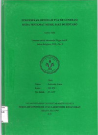 Pergeseran Generasi Tua ke Generasi Muda Penikmat Musik Jazz di Bintaro