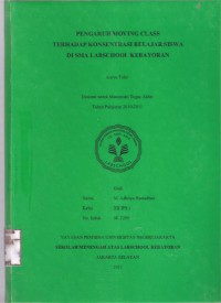 Pengaruh Moving Class Terhadap Konsentrasi Belajar Siswa di SMA Labschool Kebayoran