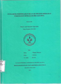 Pengaruh Perpindahan ke Luar Negeri Terhadap Psikologis Remaja di DKI Jakarta