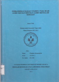 Perbandingan Kadar Vitamin C pada Buah Jambu Biji dan Minuman Jambu Biji dalam Kemasan