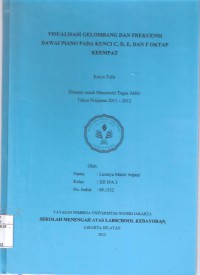 Visualisasi Gelombang dan Frekuensi Dawai Piano pada Kunci C,D,E dan F Oktaf Keempat