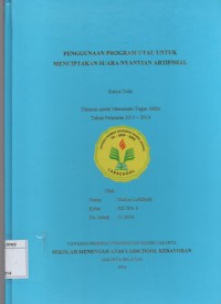 Penggunaan Program Utau untuk Menciptakan Suara Nyanyian Artifisial