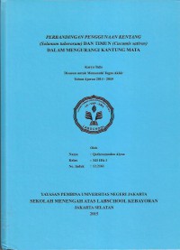 Perbandingan Penggunaan Kentang (Solanum tuberosum) dan Ketimun (Cucumis sativus) dalam Mengurangin Kantung Mata