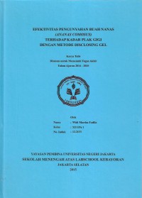 Efektivitas Pengunyahan Buah Nanas (Ananas comosus) Terhadap Kadar Plak pada Gigi dengan Metode Disclosing Gel