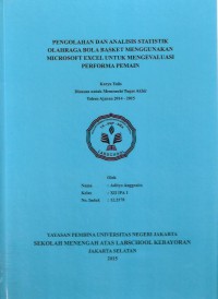 Pengolahan dan Analisis Statistik Olahraga Bola Basket Meggunakan Microsoft Excel untuk Mengevaluasi Performa Pemain