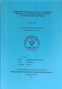 Dampak Konsentrasi Air Gula terhadap Produksi Gas Karbon Dioksida Oleh Saccharomyces Cereviscae
