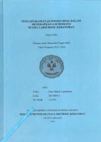 Pengaplikasian Quipperschool dalam Menerapkan E-Schooling di SMA Labschool Kebayoran