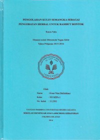 Pengolahan Kulit Semangka sebagai Pengobatan Herbal untuk Rambut Rontok