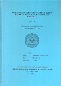 Perbandingan Konduktivitas Kulit Durian dan Kulit Pisang pada Baterai Hasil Modifikasi