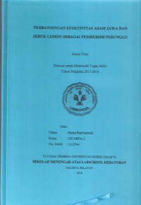 Perbandingan Efektivitas Asam Jawa dan Jeruk Lemon sebagai Pembersih Perunggu