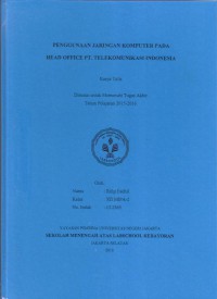 Penggunaan Jaringan Komputer pada Head Office PT Telekomunikasi Indonesia