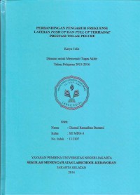 Perbandingan Pengaruh Frekuensi  Latihan Push-Up dan Pull Up terhadap Prestasi Tolak Peluru