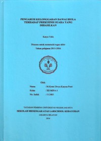 Pengaruh Kelonggaran Dawai Biola terhadap Frekuensi Suara yang Dihasilkan