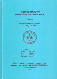 Penerapan Perhitungan Matematis Sederhana dalam Proses Pembangunan Rumah