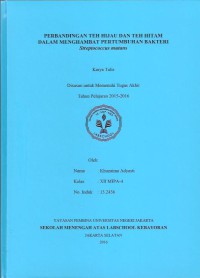 Perbandingan Teh Hijau dan Teh Hitam dalam Menghambat Pertumbuhan Bakteri Streptococcus Mutans