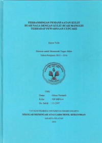 Perbandingan Pemanfaatan Kulit Buah  Naga dengan Kulit Buah Manggis terhadap Pewarnaan Cupcake