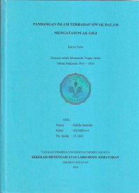 Pandangan Islam terhadap Siwak dalam Mengatasi Plak Gigi