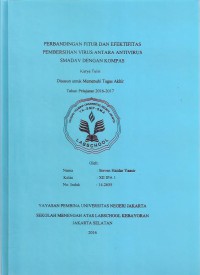 Perbandingan Fitur dan Efektivitas Pembersihan Virus antara Antivirus Smadav dengan Kompas