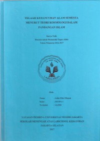 Telaah Kehancuran Alam Semesta Menurut Teori Kosmologi dalam Pandangan Islam