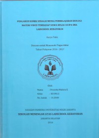 Pengaruh Komik sebagai Media Pembelajaran Biologi Materi Virus terhadap Siswa kelas 10 IPA SMA Labschool Kebayoran