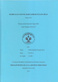 Pembuatan Tepung dari Limbah Tulang Ikan