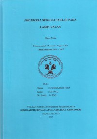 Photocell sebagai Saklar pada Lampu Jalan