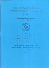 Pemanfaatan Kulit Buah Semangka Sebagai Bahan Pembuatan Nata De Sandia