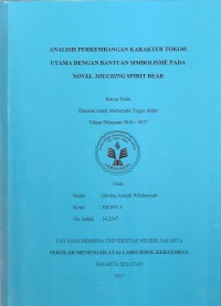 Analisis Perkembangan Karakter Tokoh Utama dengan Bantuan Simbolisme pada Novel Touching Spirit Bear