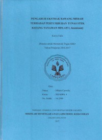 Pengaruh Ekstrak Bawang Merah terhadap Pertumbuhan Tunas Stek Batang Tanaman Melati (Jasminum)