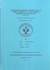 Pengaruh Penambahan Alkohol dalam Parfum terhadap Luas Penyebaran Partikel pada Kain Katun