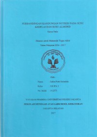 Perbandingan Kandungan Nutrisi pada Susu Kedelai dan Susu Almond