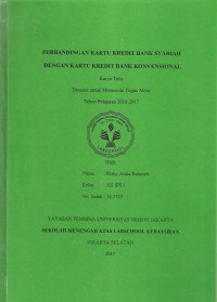 Perbandingan Kartu Kredit Bank Syariah Dengan Kartu Kredit Bank Konvensional