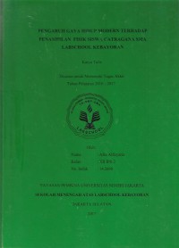 Pengaruh Gaya Hidup Modern Terhadap Penampilan Fisik Siswa Catragana SMA Labschool Kebayoran