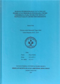 Bahasa Pemrogaman Java dalam Pembuatan Program Penghasil Chord Sederhana pada Musik Pop dengan Menggunakan Chord Progressions