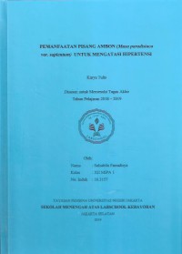 Pemanfaatan Pisang Ambon (Musa Paradisiaca Var. Sapientum) untuk Mengatasi Hipertensi