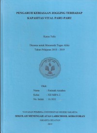 Pengaruh Kebiasaan Jogging Terhadap Kapasitas Vital Paru-Paru