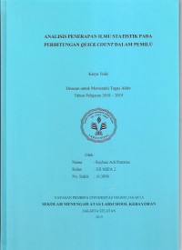 Analisis Penerapan Ilmu Statistik pada Perhitungan Quick Count dalam Pemilu