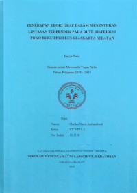 Penerapan Teori Graf dalam Menentukan Lintasan Terpendek pada Rute Distribusi Toko Buku Periplus di Jakarta Selatan