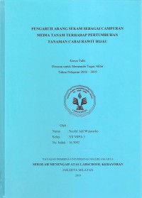 Pengaruh Arang Sekam Sebagai Campuran Media Tanam Terhadap Pertumbuhan Tanaman Cabai Rawit Hijau