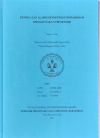 Pembuatan Alarm Pendeteksi Inframerah Menggunakan Pir Sensor