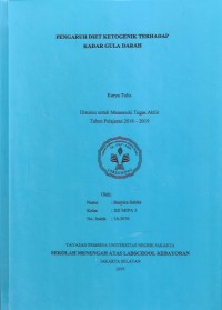 Pengaruh Diet Ketogenik Terhadap Kadar Gula Darah