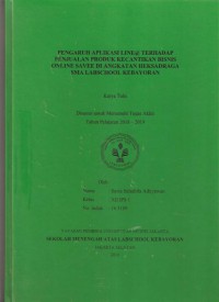 Pengaruh Aplikasi Line@ Terhadap Penjualan Produk Kecantikan Bisnis Online Savee' Di Angkatan Heksadraga SMA Labschool Kebayoran