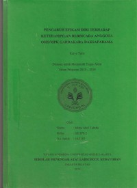 Pengaruh Efikasi Diri Terhadap Keterampilan Berbicara Anggota Osis/MPK Gardakara Daksaparama